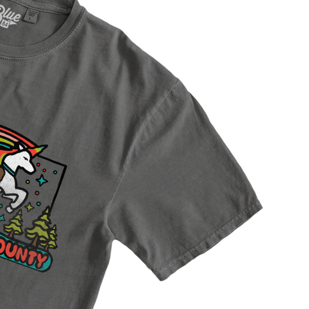 Dream Wild Door County Bigfoot Unicorn Short Sleeve T-shirt Black