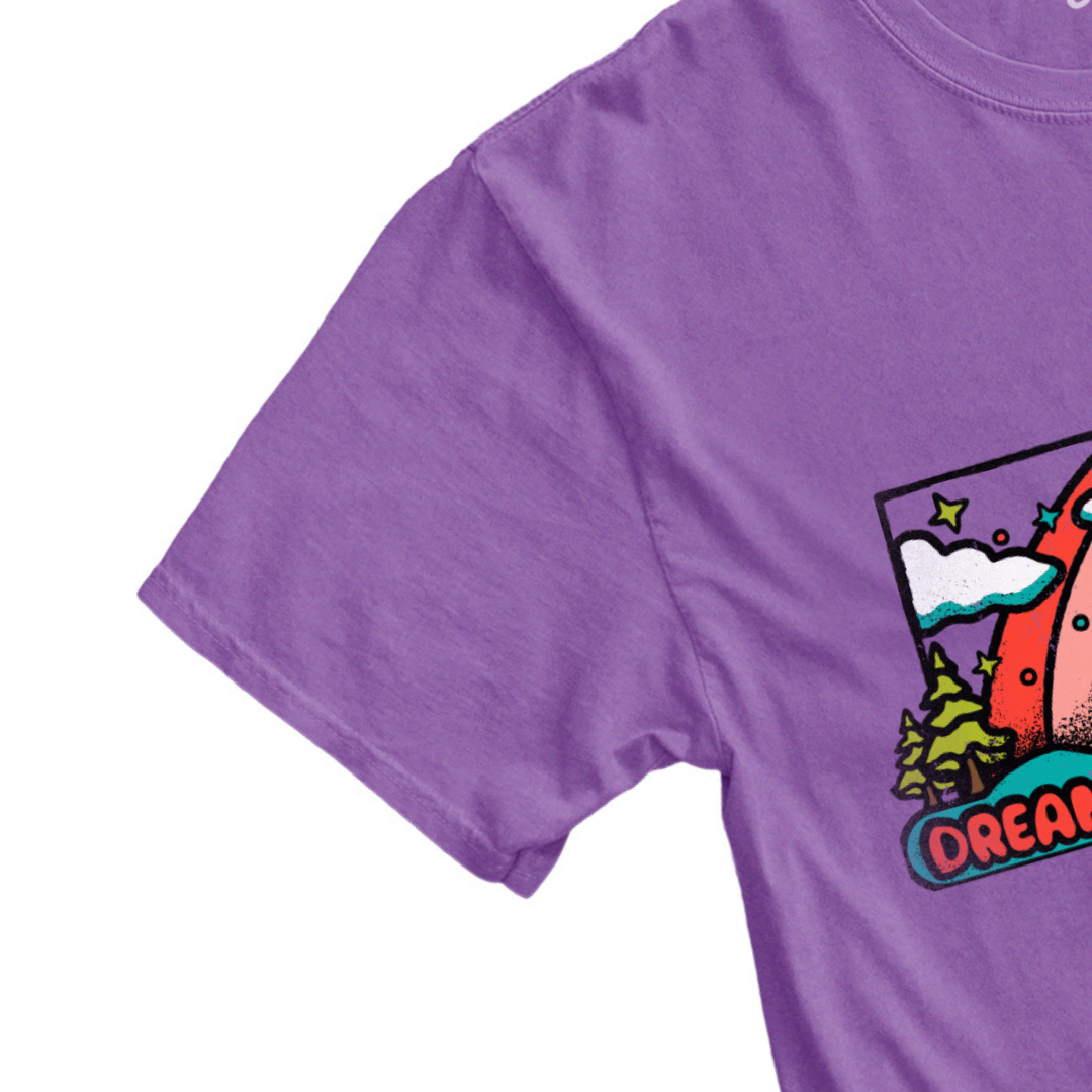 Dream Wild Door County Bigfoot Unicorn Short Sleeve T-shirt Electric Purple