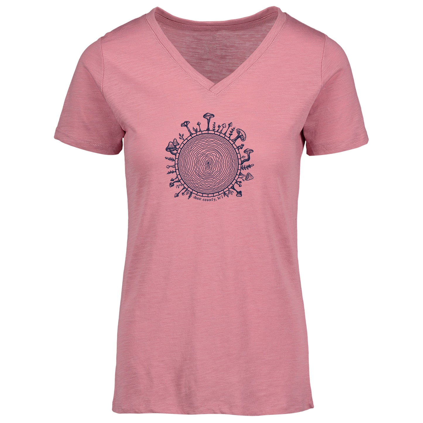 Door County Wisconsin Mushrooms Orchid Women's T-shirt