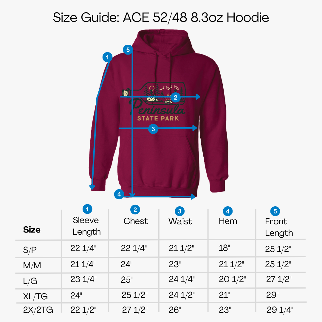 Peninsula State Park Monoline Bottle Unisex Hoodie Magenta