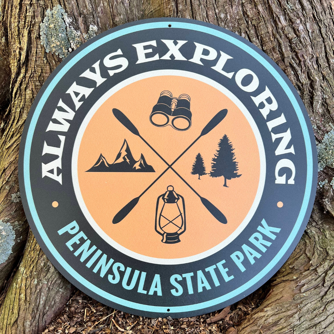 Always Exploring Metal Circle Decorative Sign