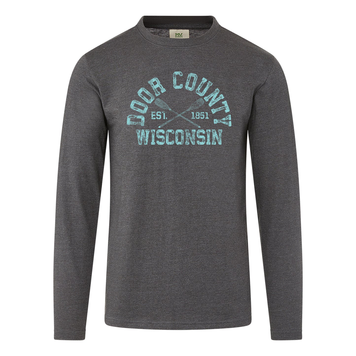 DC Crossed Oars Longsleeve Charcoal Tee