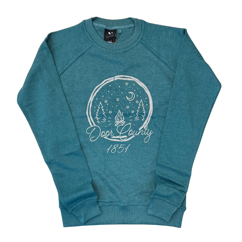 DC Drawn Circle Sea Green Crew