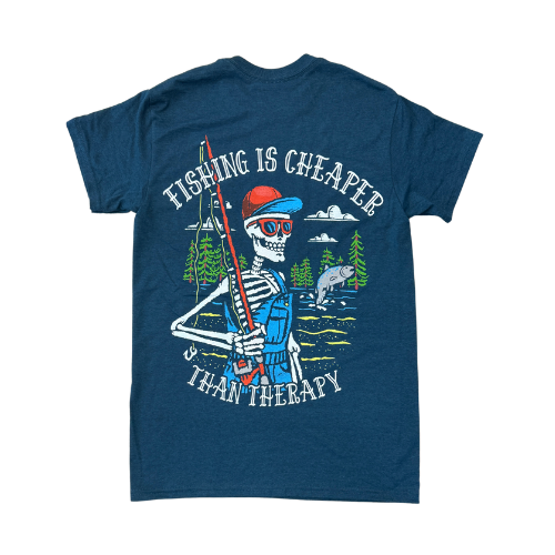 DC Fishing Is Cheaper Midnight Blue Tee