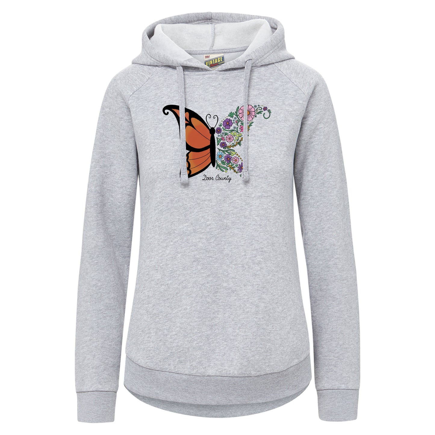 DC Butterfly Fleece Heather Grey Women's Hoodie