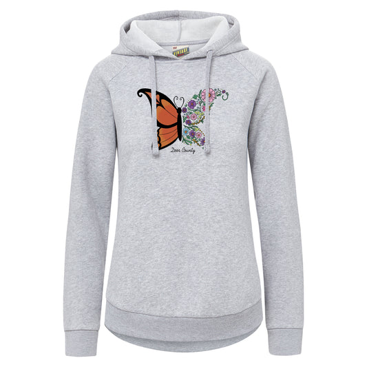 DC Butterfly Fleece Heather Grey Women's Hoodie