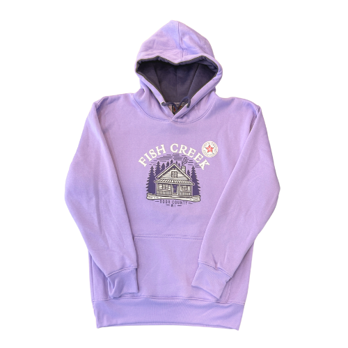 Fish Creek Cabin Lavender Hoodie