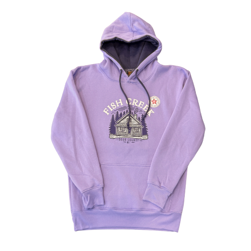 Fish Creek Cabin Lavender Hoodie