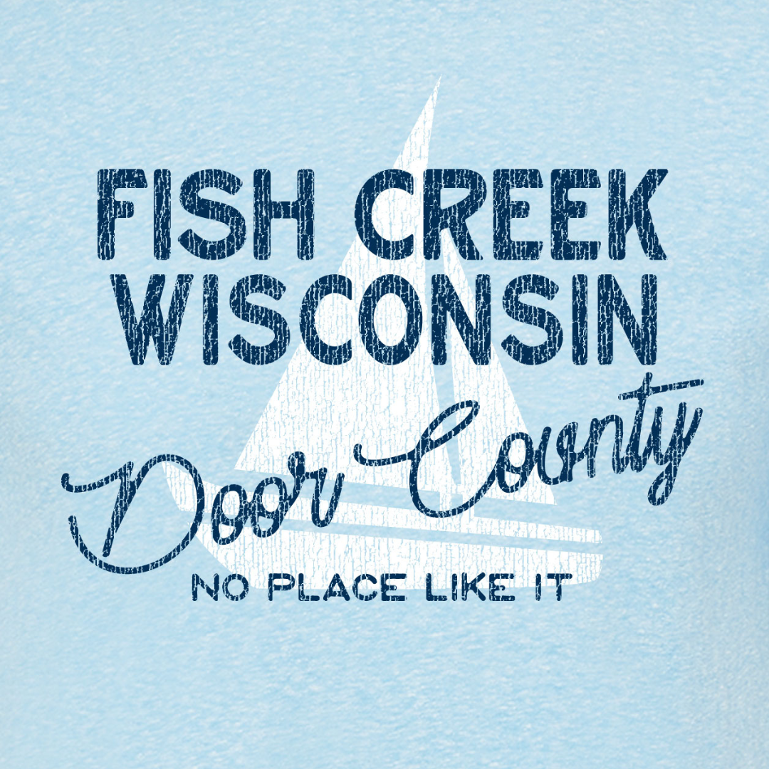 Fish Creek No Place Like It Beach Blue Unisex T-shirt