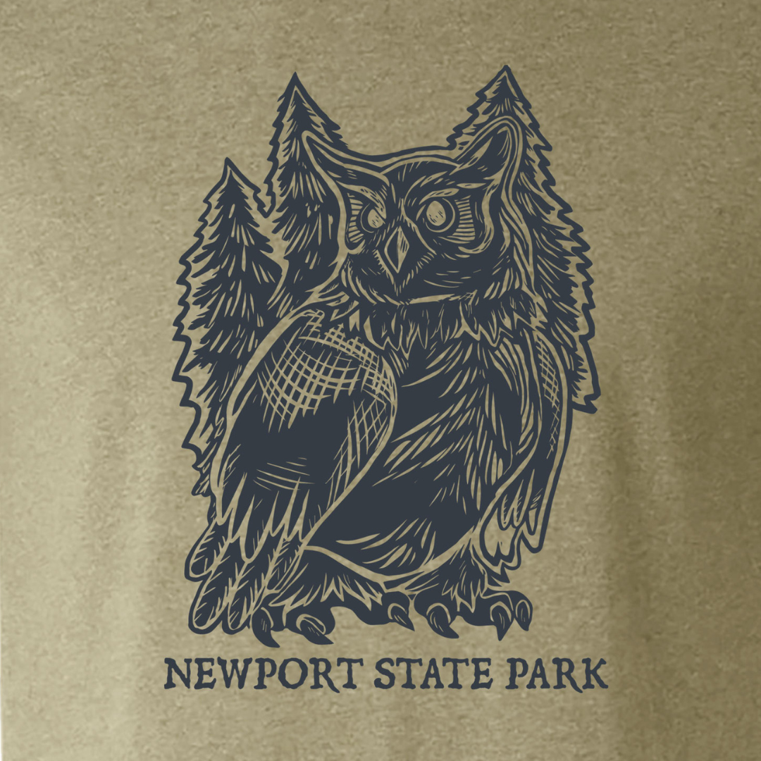 Newport State Park Owl Sandstone Unisex T-shirt