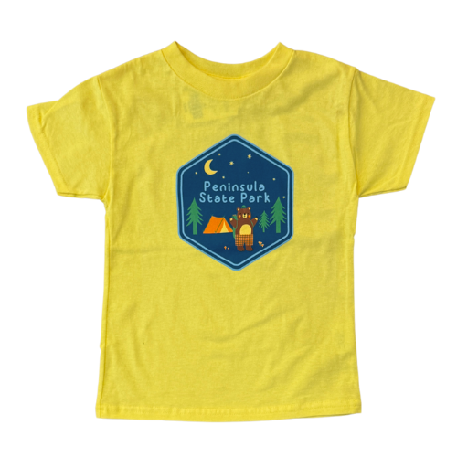 PSP Camping Bear Yellow Youth Tee