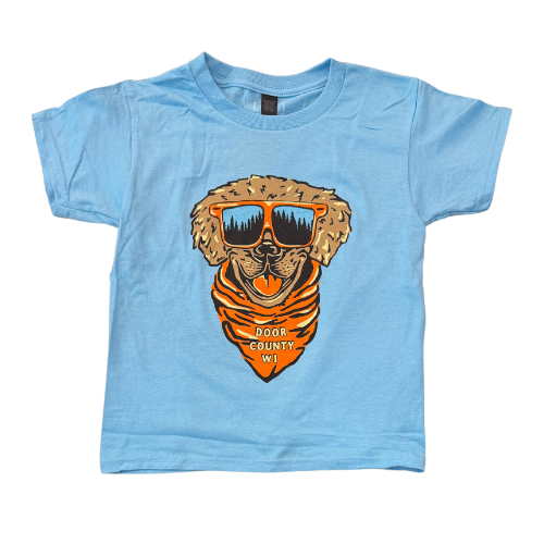 PSP Gambol Dog Light Blue Youth Tee