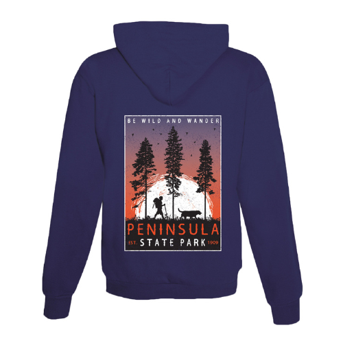 PSP Sunset Silhouette Navy Zip Hoodie