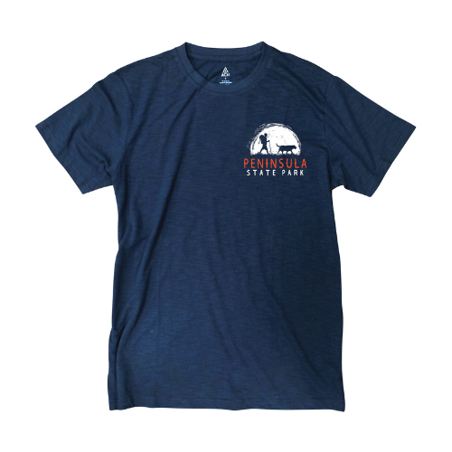 Peninsula State Park Sunset Silhouette Navy Tshirt