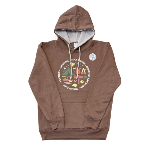 State Parks Circle Icons Chestnut Hoodie