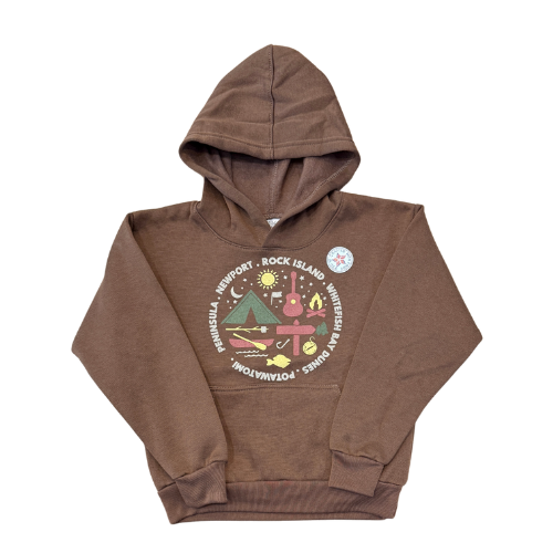 State Parks Circle Icons Chestnut Youth Hoodie