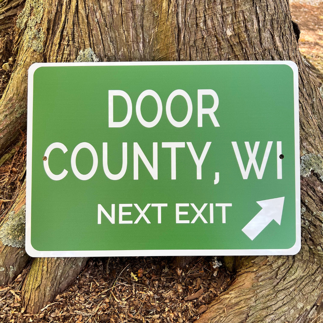 Door County Next Exit Metal Decorative Sign