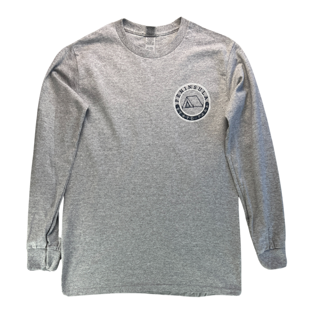 Peninsula State Park T-shirt Long Sleeve Sport Grey