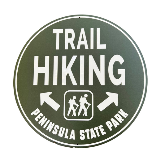 Trail Hiking Metal Circle Decorative Sign