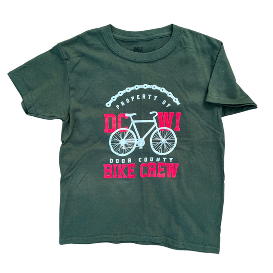 Bike Crew Youth Short Sleeve T-shirt Forest Green