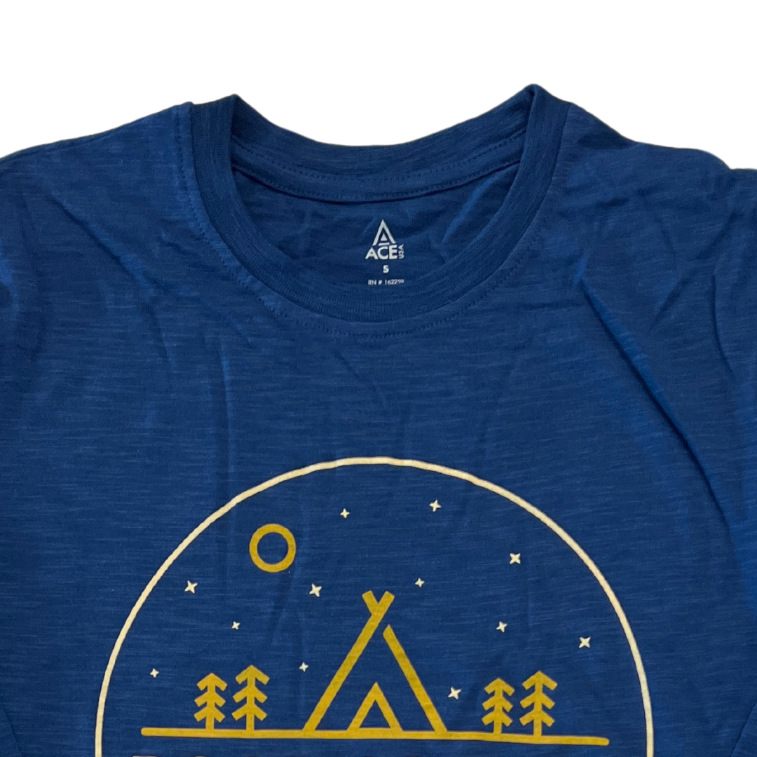 Door County WI Midnight Tent T-shirt Long Sleeve Navy