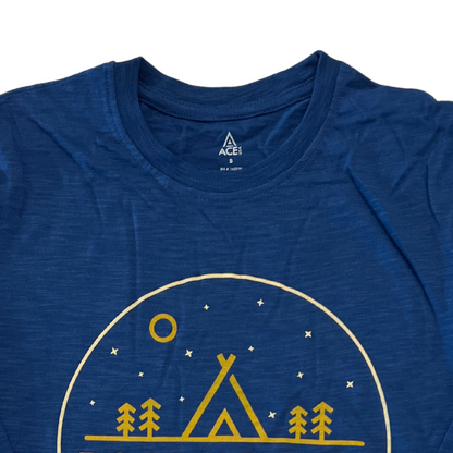 Door County WI Midnight Tent T-shirt Long Sleeve Navy