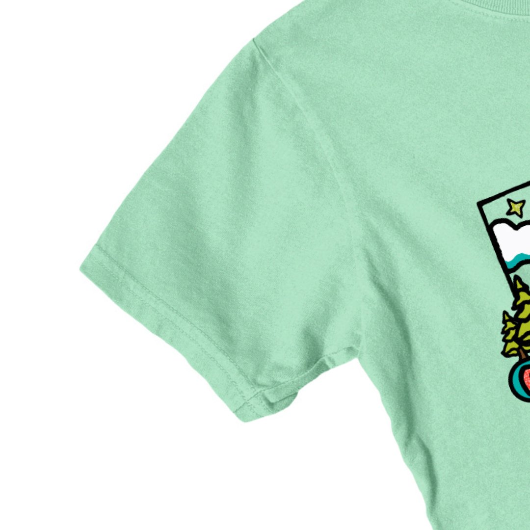 Dream Wild Door County Bigfoot Unicorn Mint Youth T-shirt