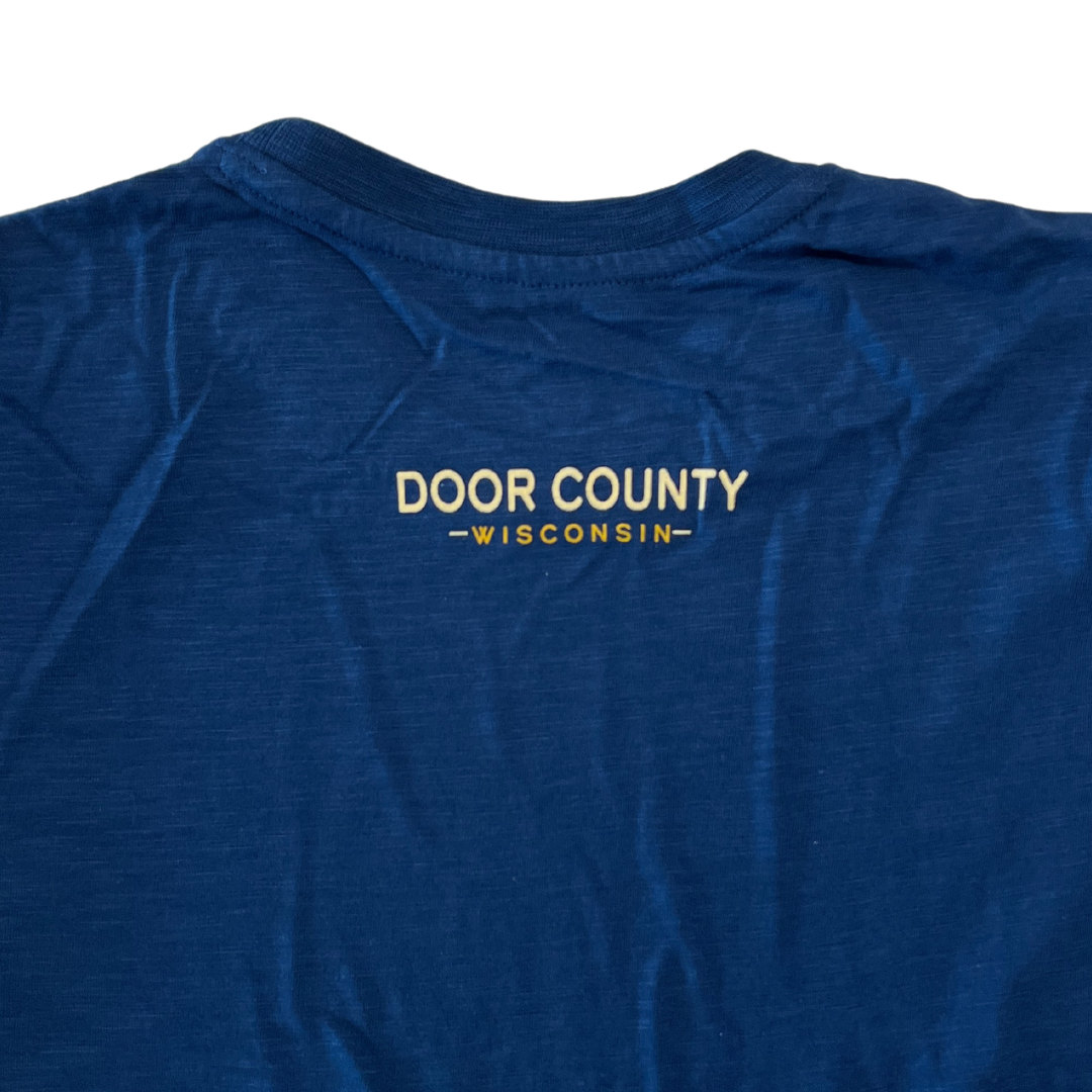 Door County WI Midnight Tent T-shirt Long Sleeve Navy