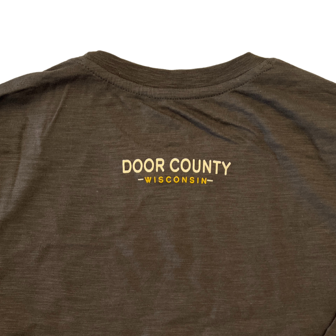 Door County WI Midnight Tent T-shirt Long Sleeve Turkish Coffee