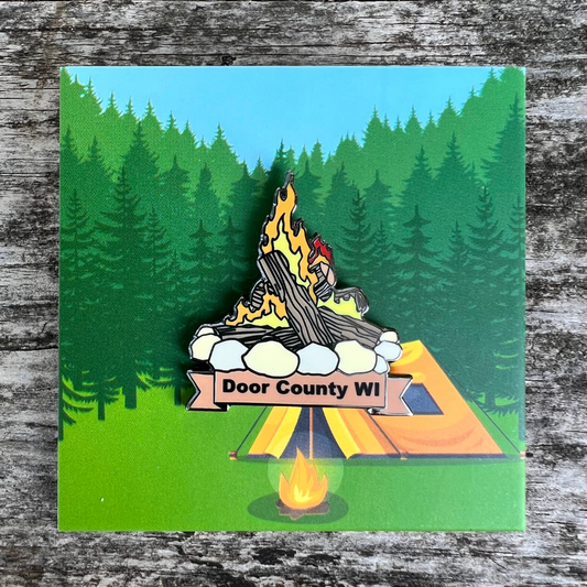 Door County Camp Fire Pin