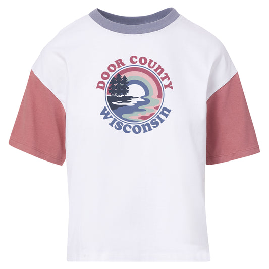 Door County Wisconsin Circle Reflection Lake Women's T-shirt Orchid