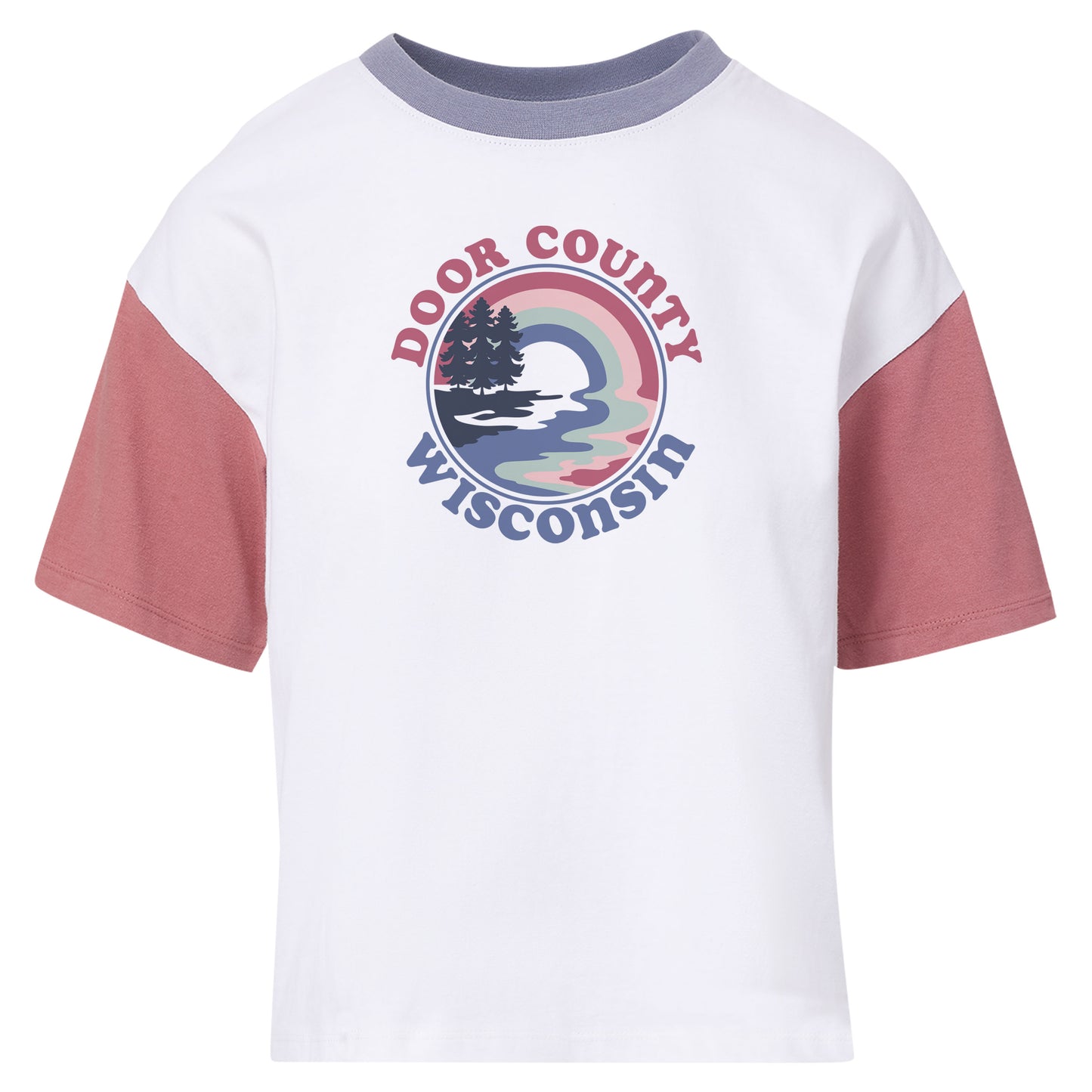 Door County Wisconsin Circle Reflection Lake Women's T-shirt Orchid