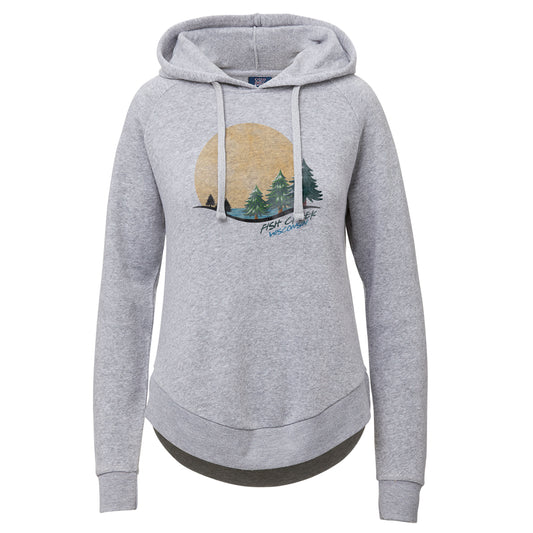 Fish Creek Moon Rise Women's Hoodie Heather Grey