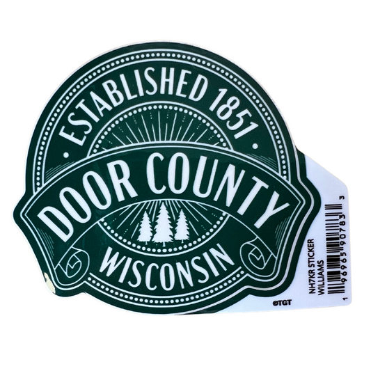Door County Wisconsin Established 1851 Vinyl Sticker