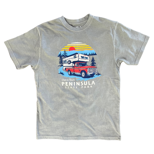 Old School Camper Short Sleeve T-shirt Ash