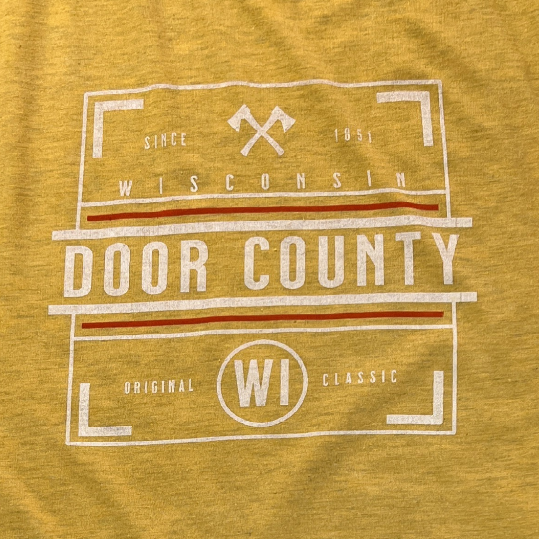Original Classic Door County Short Sleeve T-shirt Gold