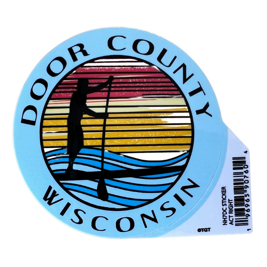 Stand Up Paddle Board Door County Vinyl Sticker