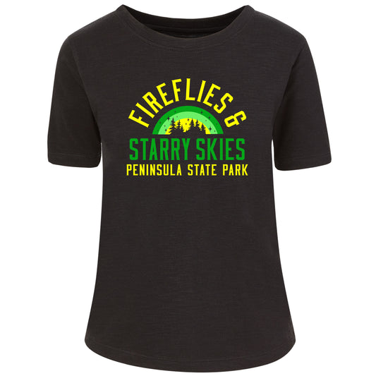 Fireflies and Starry Nights Peninsula State Park Black Women's T-shirt