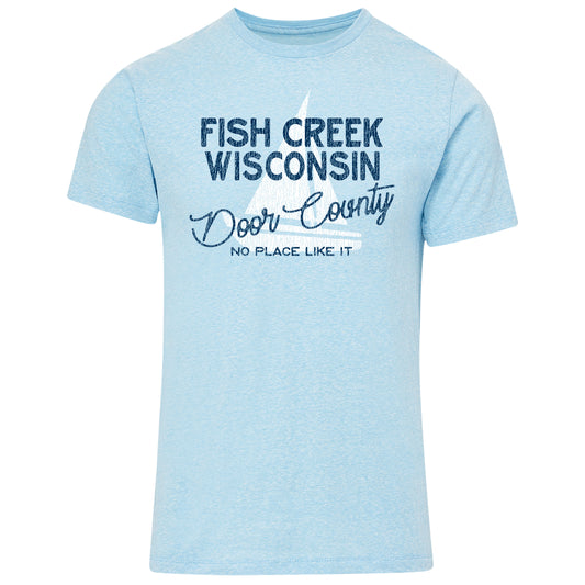 Fish Creek No Place Like It Beach Blue Unisex T-shirt