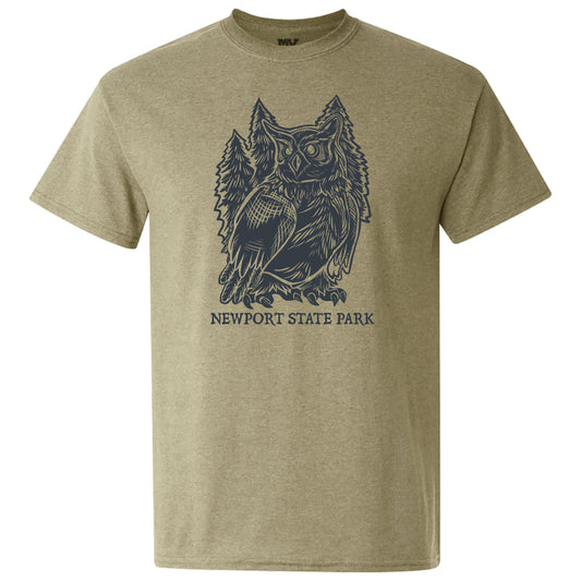 Newport State Park Owl Sandstone Unisex T-shirt