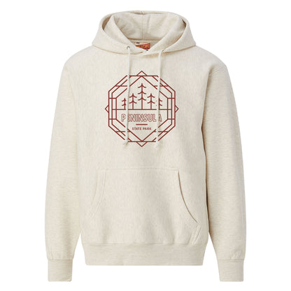 Peninsula State Park Hexagon Trees Oatmeal Hoodie