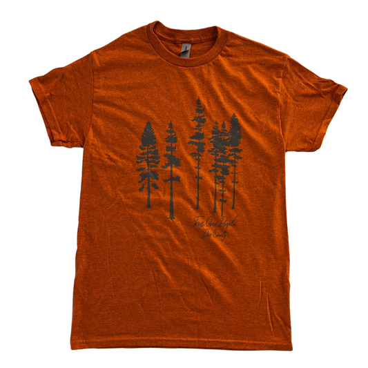Door County Trees Over People Antique Orange Unisex T-shirt