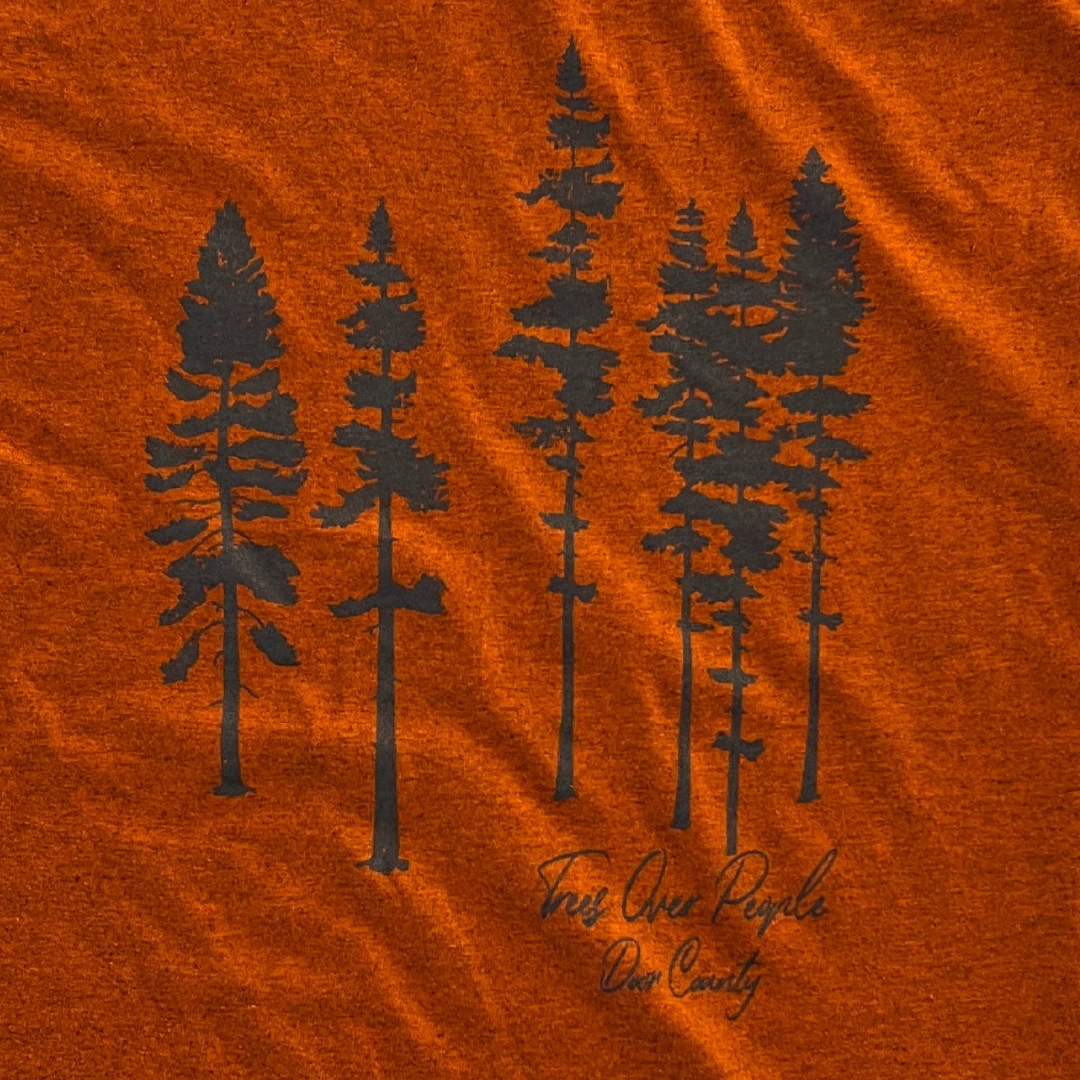 Door County Trees Over People Antique Orange Unisex T-shirt