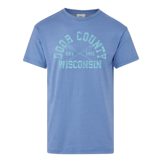 DC Crossed Oars Blue Iris Tee