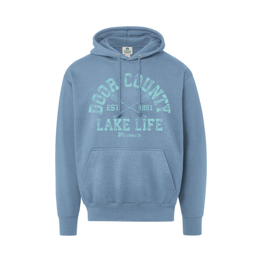 DC Crossed Oars Light Denim Heather Hoodie