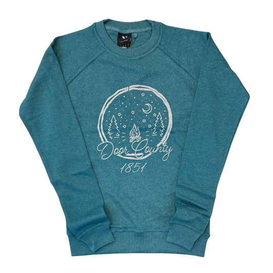DC Drawn Circle Sea Green Crew