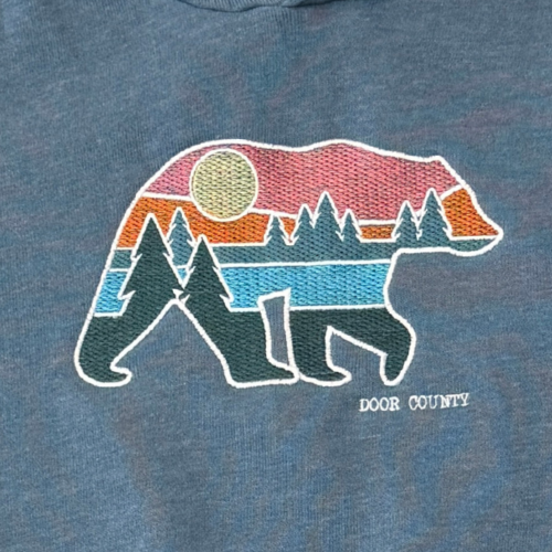 DC Embroidered Bear Slate Hoodie