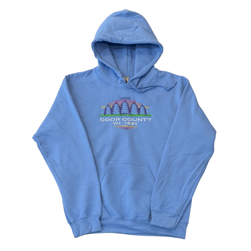 DC Embroidered Pines Carolina Blue Hoodie