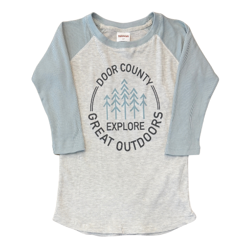 DC Great Outdoors Oatmeal Green Waffle Tee