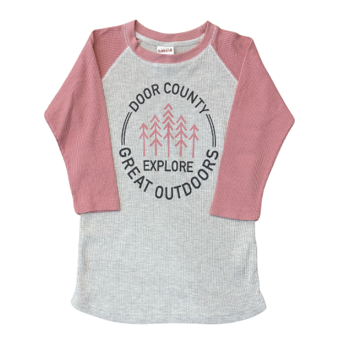 DC Great Outdoors Oatmeal Pink Waffle Tee
